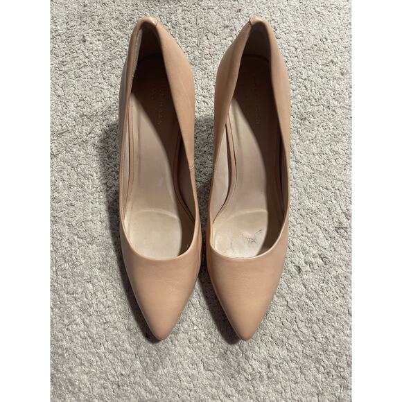 Cole Haan Womens 8.5 B Grand.0S Abigail Nude Pointed Toe Leather Heels W04840 - Picture 6 of 12
